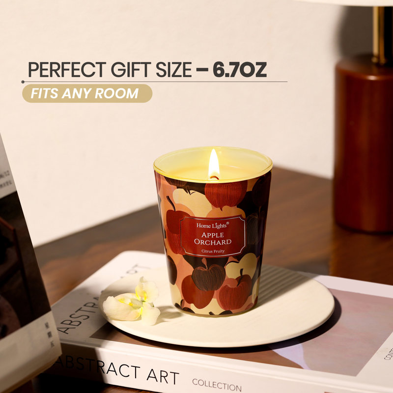 Pommier | Homelights 1-Wick - 6,7 oz de cire de soja - 40 heures et plus de bougies parfumées
