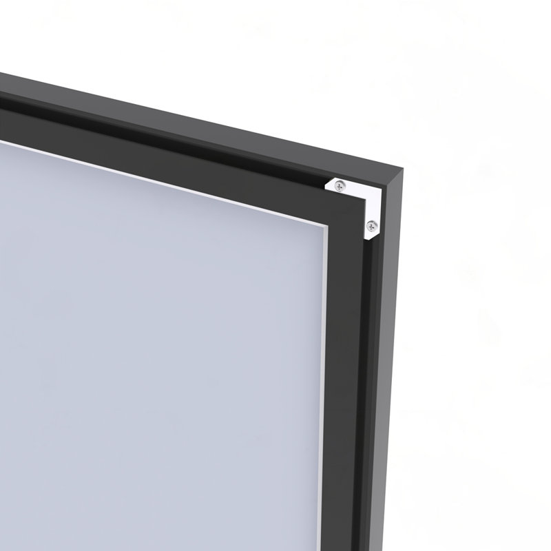 60"X30" Oversized Modern Rectangle Bathroom Mirror, 60" x 30", Black
