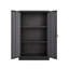 Armoire de rangement en métal avec portes verrouillables et tablette réglable, armoire de rangement pliante, armoire de rangement pliante pour bureau à domicile, école, garage, noir