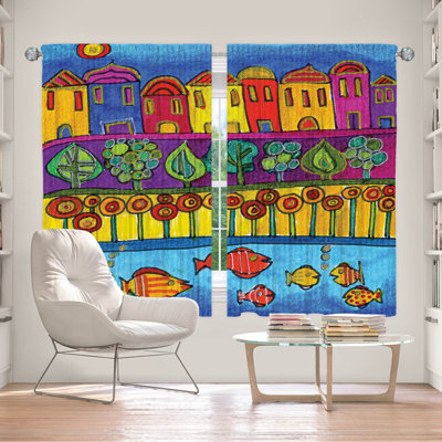 Paire de rideaux obscurcissant avec passe-tringle Delaughter Room