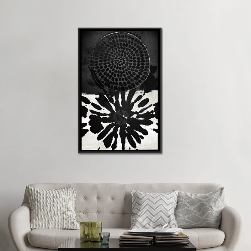 Dot Dotal par Nikki Chu - imprimé, Cadre noir, H 48 po x l 32 po x P 1,5 po