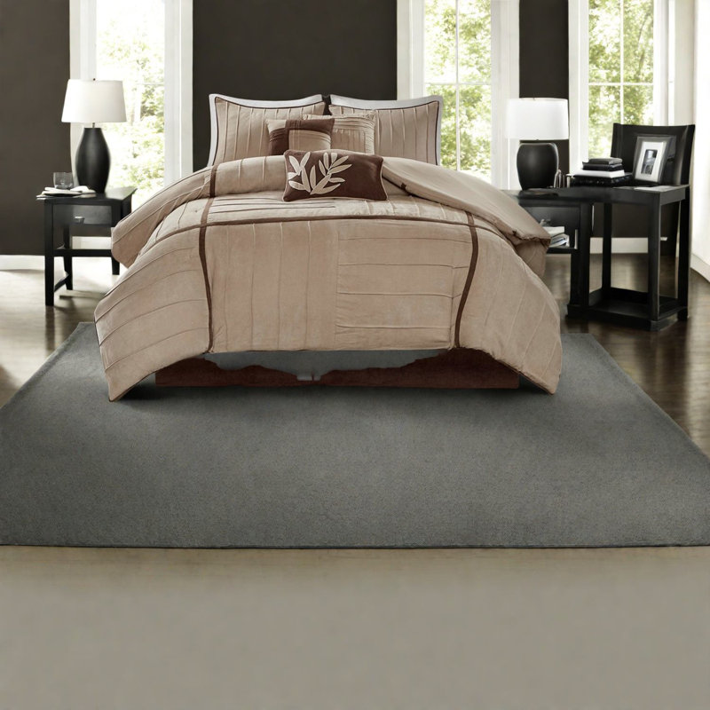Ensembles de literie en faux suède de qualité supérieure, beige polyester, style décontracté pour la maison