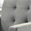 Fauteuil 27,5 po en velours gris avec assise à accoudoirs carrés