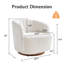 Fauteuil demi-tonneau moderne pivotant à 360 °, fauteuil de coiffeuse rond rembourré Comfy Boucle-1793221170