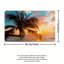 Ensemble de tapis de salle de bain orange et bleu 3 pièces Palmier Sunset