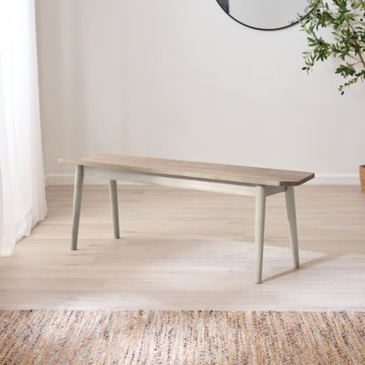 Drea Solid Wood Bench - Traditional Rustic Farmhouse Kitchen Style