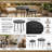 2-Pack Solar Powered Side Table Set with LED Light