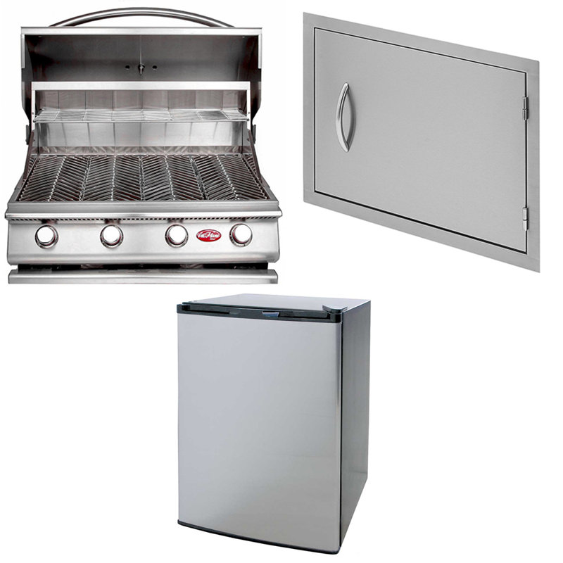 Cal Flame 4 - Burner Built-In Liquid Propane Gas Grill