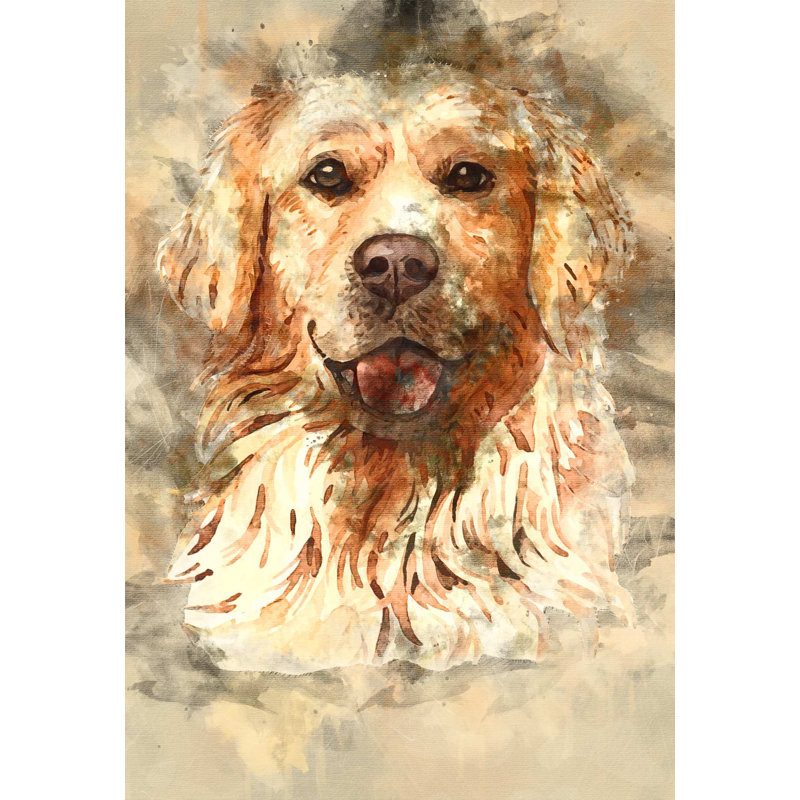 Golden Retriever - No Frame Painting, Metal, 39.4cm H x 29.5cm W