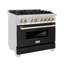 ZLINE Autograph 36" Legacy Dual Fuel Range w/ 6 Burners-1136813335