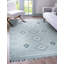Tapis contemporain à tissage plat argenté-519819190
