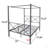 Metal Canopy Bed Frame, Platform Bed Frame  With X Shaped Frame