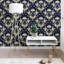 Papier peint Avenie victorien botanique bleuet-134793137