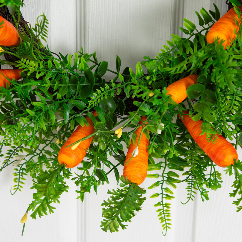 22 po Couronne artificielle de fougères et de carottes de Pâques