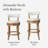 Maven Lane Alexander Stool with Fabric Upholstery-1146612138-1146612133
