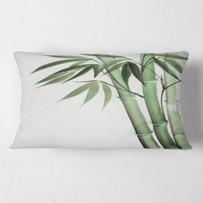 Housse et insert de coussin rectangulaire en bambou Palm II