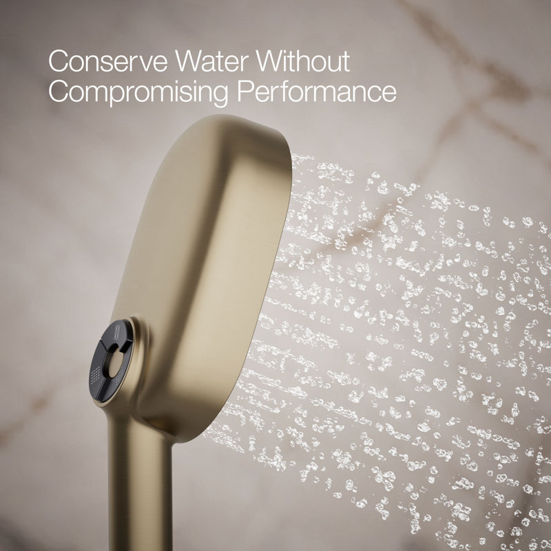 Statement 2.5 GPM Oval Multifunction Handshower With Katalyst Air-Induction Technology, Brushed Bronze