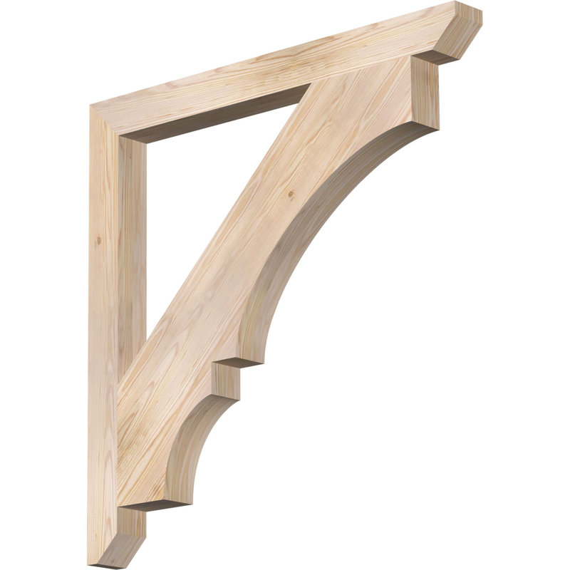 H 6 po x l 40 po x Support en bois / corbeau, H 40 po x l 3,5 po x P 40 po, Lisse, Sapin de Douglas