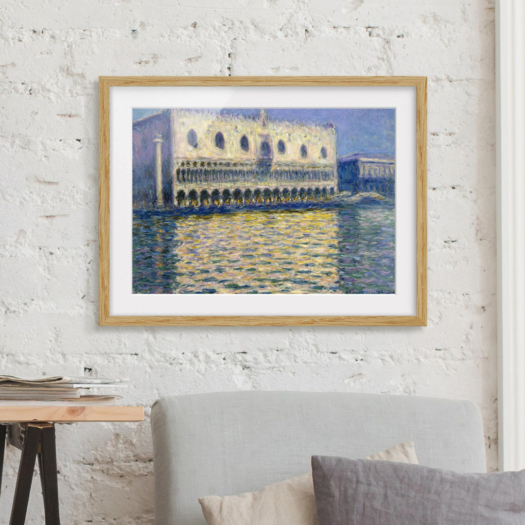 Gerahmtes Poster Doge's Palace von Claude Monet