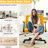 Modern Yellow Cross Office Chair With Wheels - Comfortable For Long Term Work, Adjustable Comfort, Breathable Linen, Larger Stability Linen Armrest Ideal Sitting Height, 360 Rotation, 108 130 Tilt,-727063872