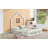 Wood Full Size House Platform Bed With Guardrail, White