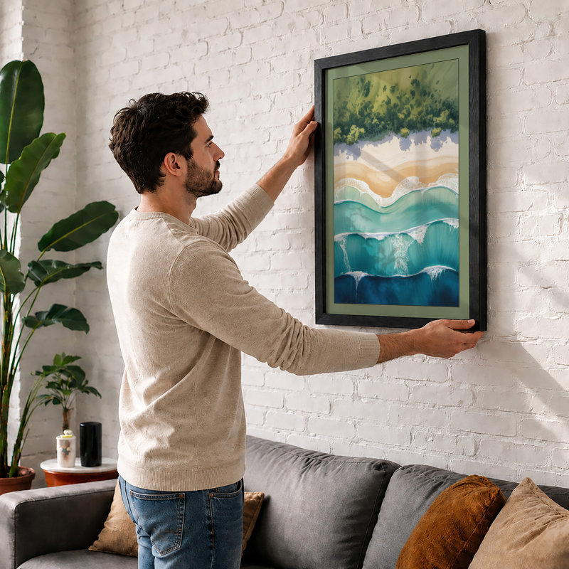 Vista Coastal - Framed Print, Oak, A3 - 42.0 x 29.7 cm