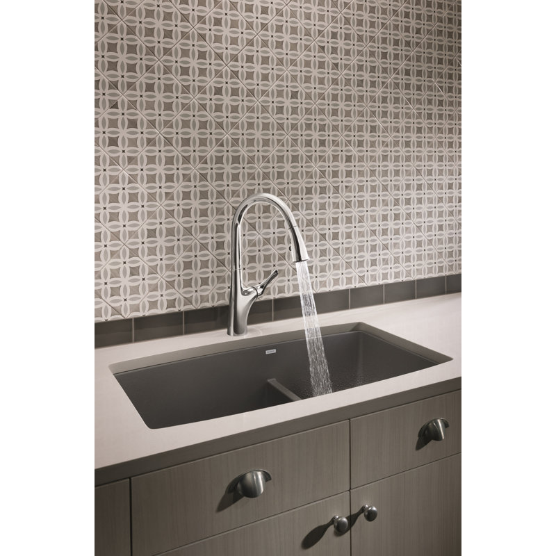 Napa Pull Down Single Handle Kitchen Faucet, Polished Chrome, 1.8