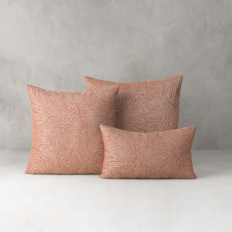 Chari Indoor & Outdoor Woven Accent Pillow, Spice, 20"H x 20"W