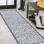Tapis d'intérieur / extérieur bleu / crème Deronte-1523546004