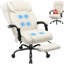 Fauteuil de bureau à 6 points de massage ergonomique et vibrant avec massage par vibration et dossier haut inclinable avec repose-pieds-1563122744