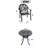 3-Piece Set Of Cast Aluminum Patio Furniture With Brown Cushions-1552070013