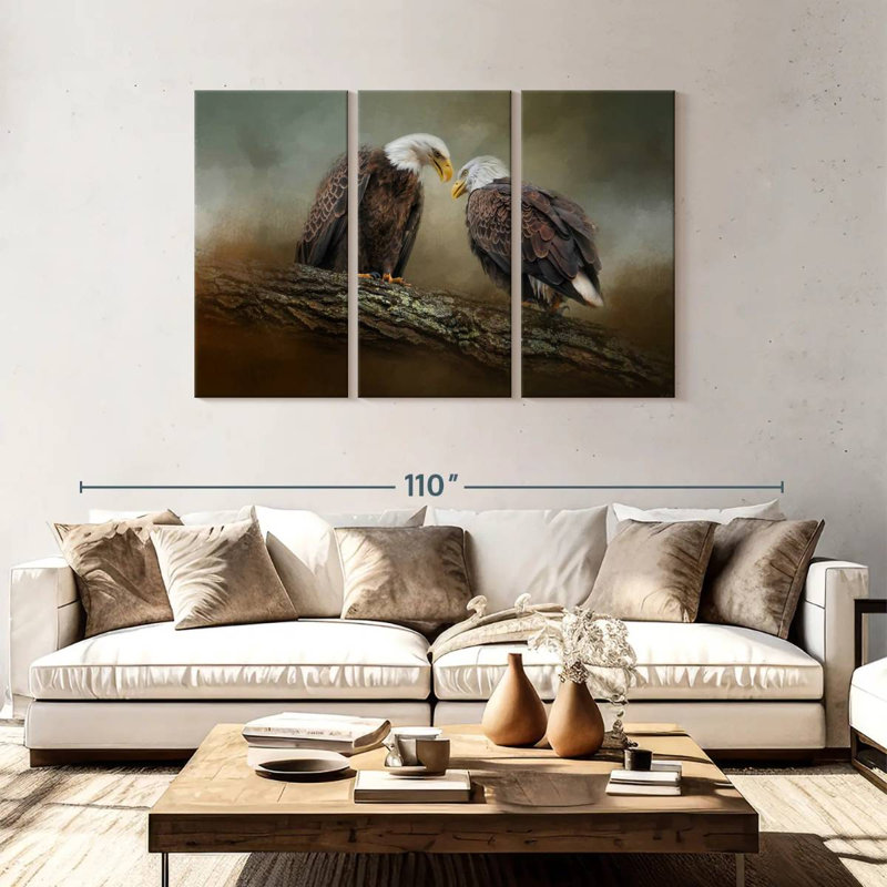 Brampt Quiet Conversation Bald Eagles, 48" H x 74" W