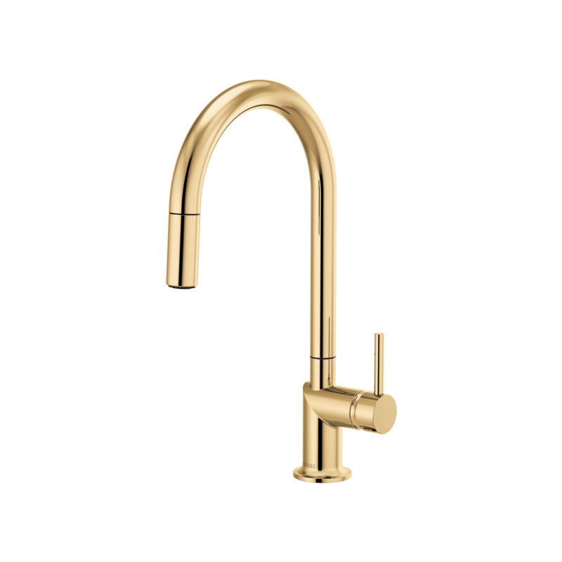 Odin® Pull-Down Faucet with Arc Spout, Polished Gold, Lever