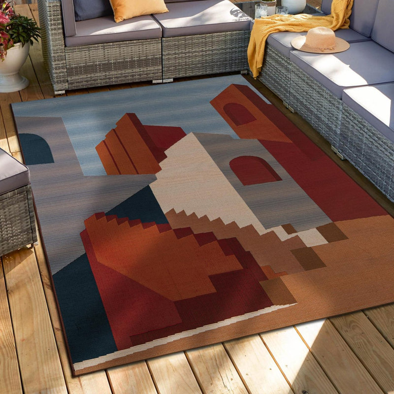 Keazia Indoor/Outdoor Area Rug, Rectangle 4'1" x 6'1"