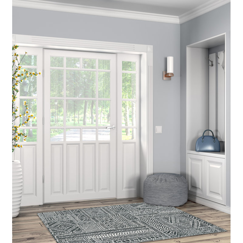 Tapis ivoire et noir Joris, Rectangle 3 pi x 5 pi