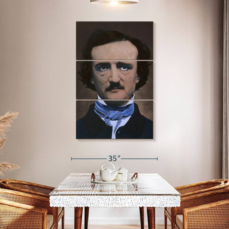 Leisha Edgar Allan Poe, poète américain, H 50 po x l 32 po