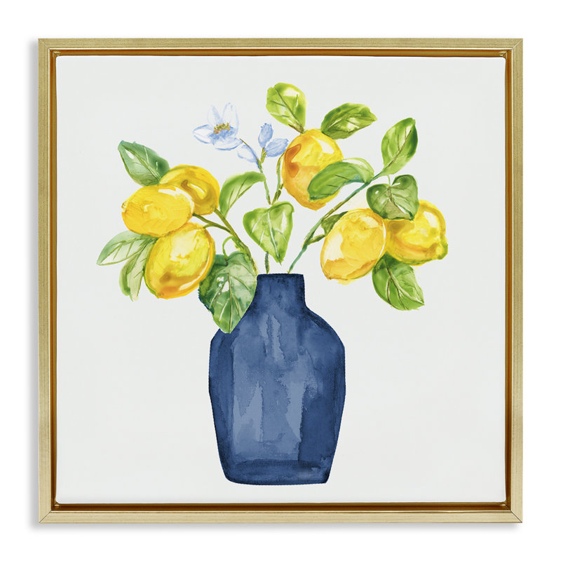 «Lemon Tree Planter», encadrée dorée sur toile flottante par Nan, Doré, H 25 po x l 25 po