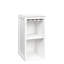 Armoire blanche pour ranger le vin et les dossiers dans le salon
