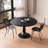 Black Round Solid Wood Dining table-119467277