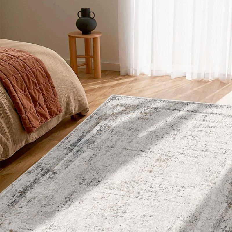 Tapis gris / beige Remington, Rectangle 3 pi 9 po x 5 pi 6 po