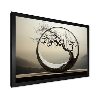 Japan Surreal Bonzai Serpentine Solitude - Tree Bonsai Canvas Print