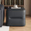 45.7cm Wide Faux Leather Pouffe Ottoman