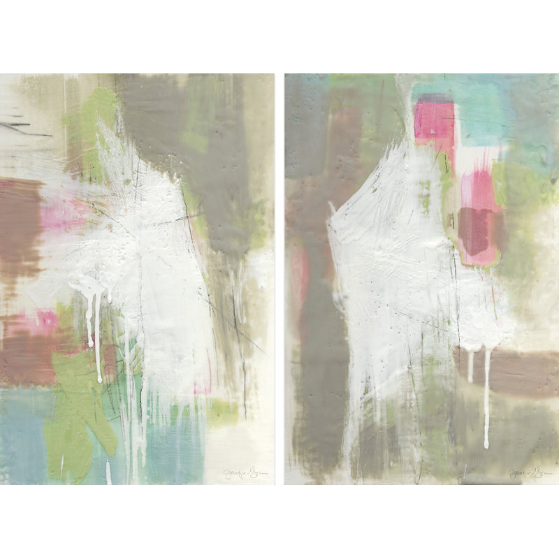 " Paint Drips D " 2 - Pieces, 60" H x 40" W