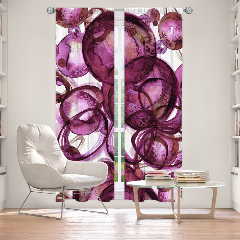 Room Darkening Curtain Pair, 20" W x 52" L, Magenta