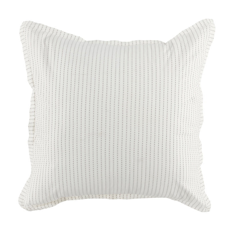 Taie décorative 100% coton Burrowes, Euro, Ivoire