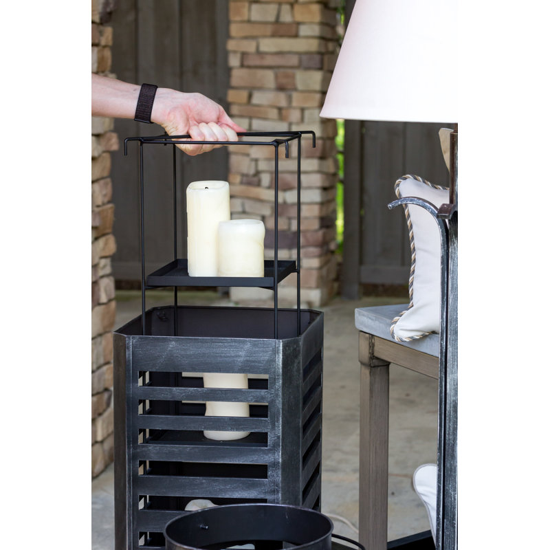 Aria 34'' H Aluminum Floor Lantern