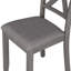 Ensemble de 6 tables de salle à manger en bois, 4 chaises en tissu et banc-99821660-99821661