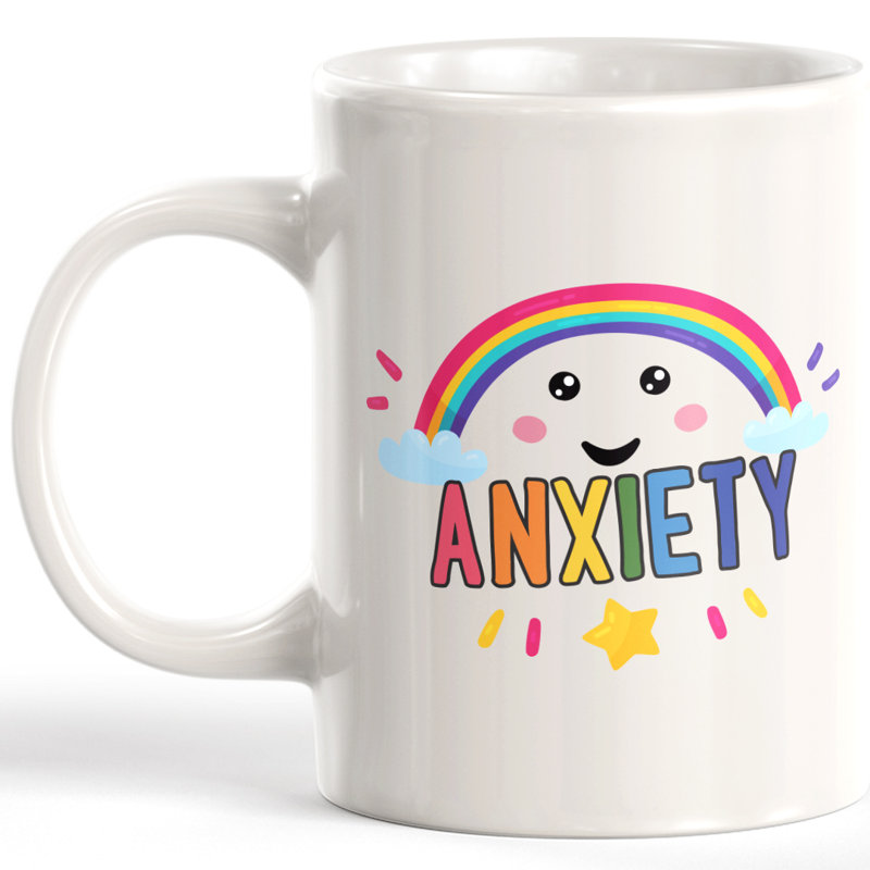 Tasse à café Anxiello anxiété, 11 oz, Plastique