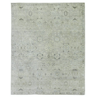 Heirloom Wool Abstract Area Rug in Khaki