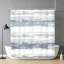 Modern Abstract Shower Curtain With Watercolor Striped Design, Waterproof Polyester Fabric For Bathroom Decor, Includes 12 Hooks-2021353753
